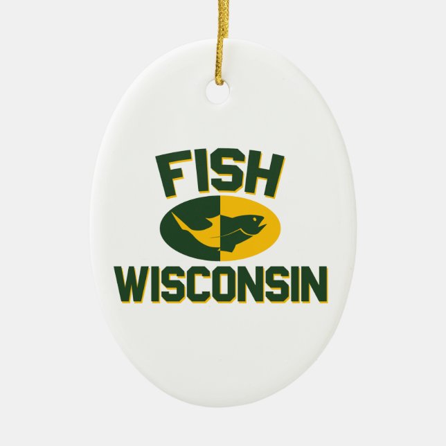 Fish Wisconsin Julgransprydnad Keramik (Framsidan)