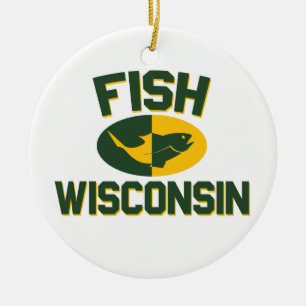 Fish Wisconsin Julgransprydnad Keramik