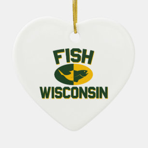 Fish Wisconsin Julgransprydnad Keramik