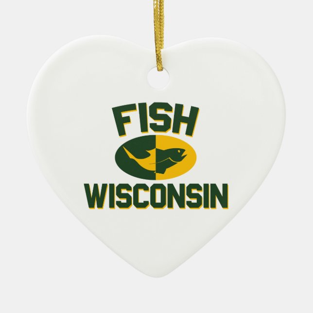 Fish Wisconsin Julgransprydnad Keramik (Framsidan)