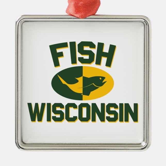 Fish Wisconsin Julgransprydnad Metall (Framsidan)
