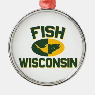 Fish Wisconsin Julgransprydnad Metall