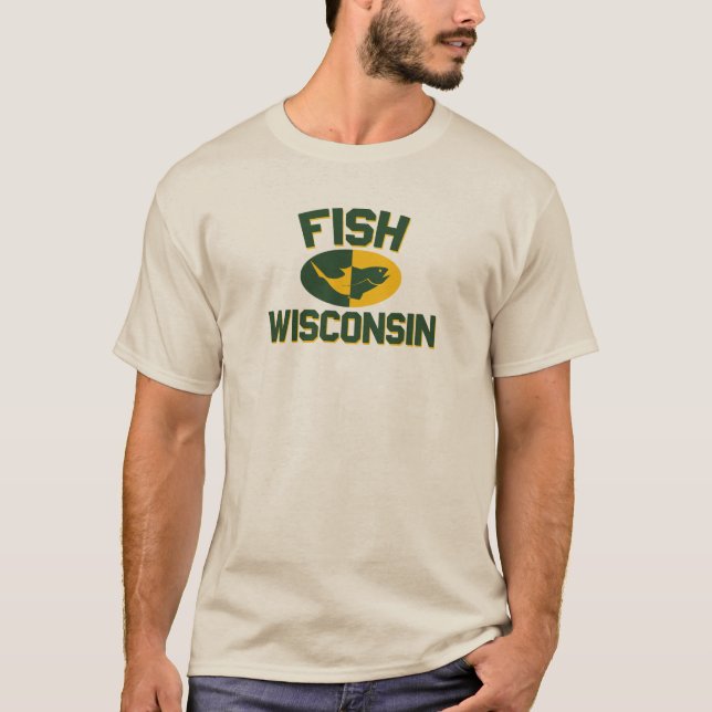 Fish Wisconsin Tee Shirt (Framsida)