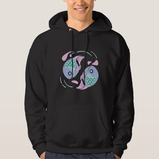 Fish Yin and Yang Hoodie (Framsida)