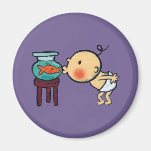 Fishbowl kysser orange guldfisk magnet