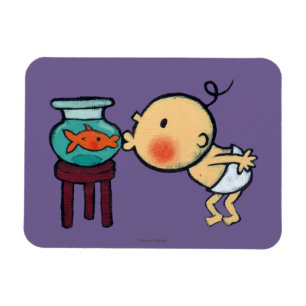 Fishbowl kysser orange guldfisk magnet