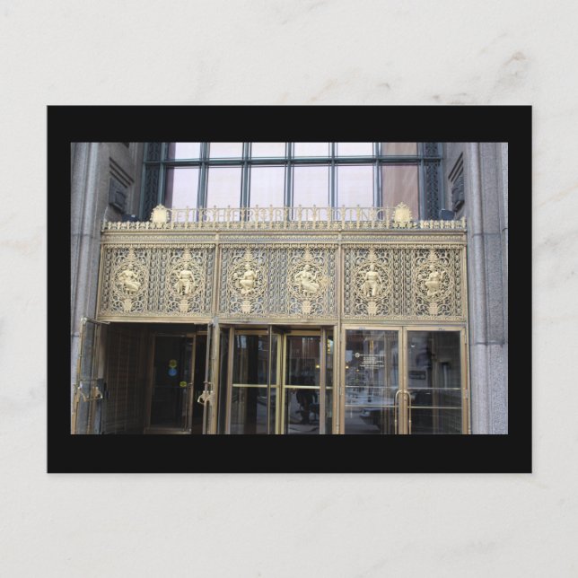 Fisher Byggnad, Detroit, Michigan Postcard Vykort (Framsida)