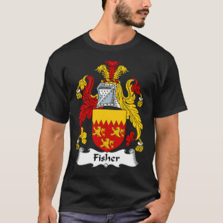 Fisher Coat of Arms Family Crest  T Shirt
