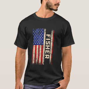 Fisher Efternamn Tröja Fisher Namn Amerikansk Flag