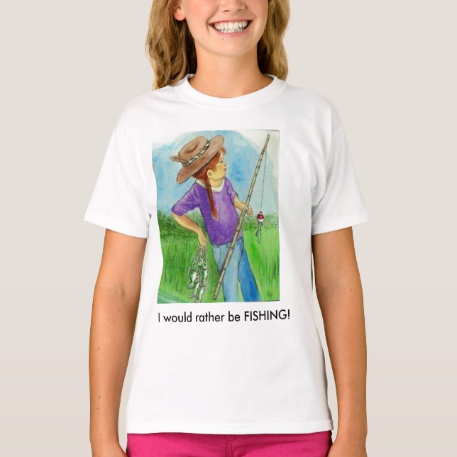 Fisher-flickaktigt T-shirt (Framsida)