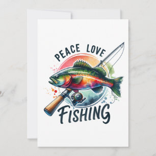 Fisher Gåva Fred Kärlek Fiske Julkort