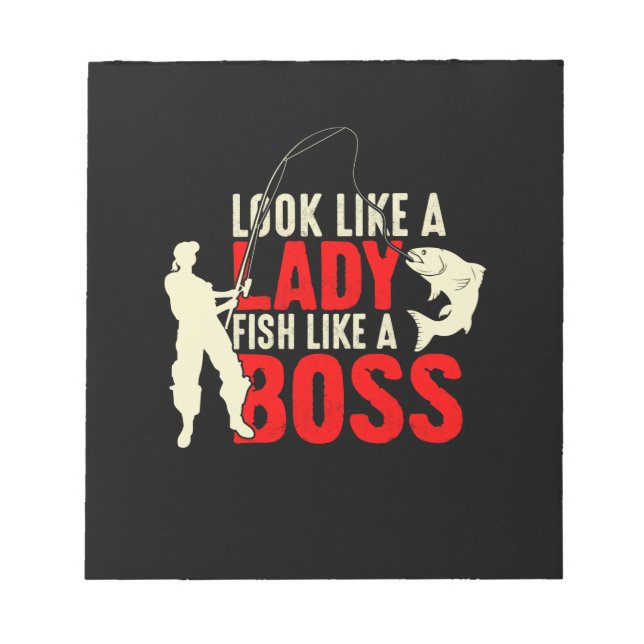 Fisher Gift A Dam fisk som Chef Anteckningsblock (Framsida)