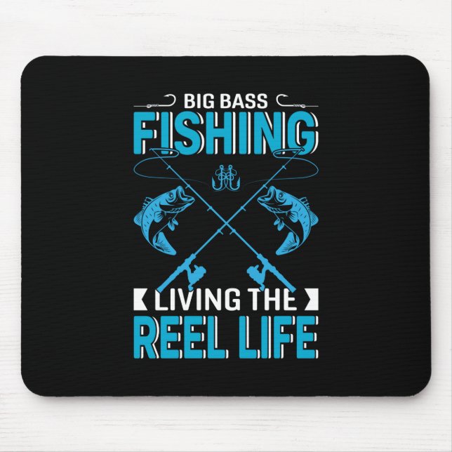 Fisher Gift Big Fishing Living Life Musmatta (Framsidan)