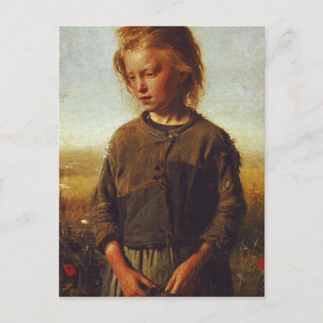 Fisher Girl, 1874 Vykort (Framsida)