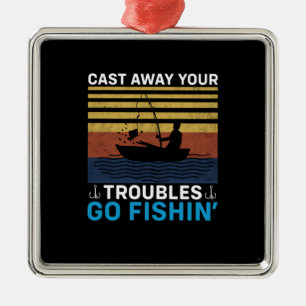 Fisher Go Fishing Julgransprydnad Metall