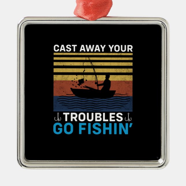 Fisher Go Fishing Julgransprydnad Metall (Framsidan)