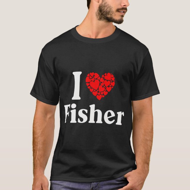 Fisher Heart - Jag älskar Fisher T Shirt (Framsida)