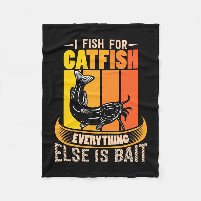 Fisher I Fish For Catfish Fleecefilt (Framsidan)