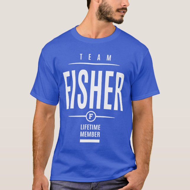 Fisher Personlig Namn Birthday Gift T Shirt (Framsida)