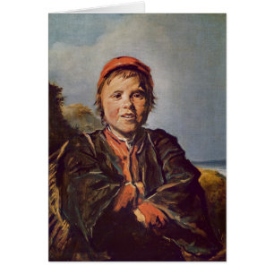 Fisher pojke hälsningskort