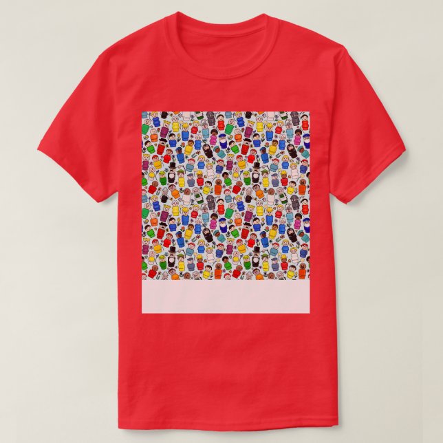 Fisher Pris Little People and Flowers AllOver Pri T Shirt (Design framsida)