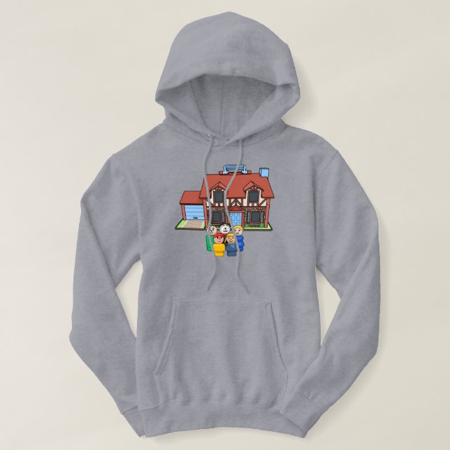 Fisher Pris Little People Family with Tudor House Hoodie (Design framsida)