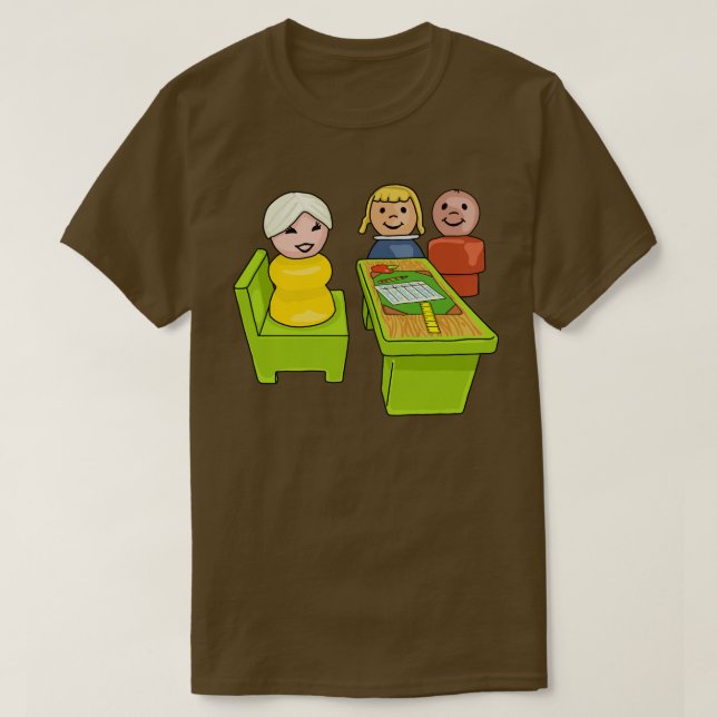 Fisher Pris Little People Teacher och Studenter T Shirt (Design framsida)
