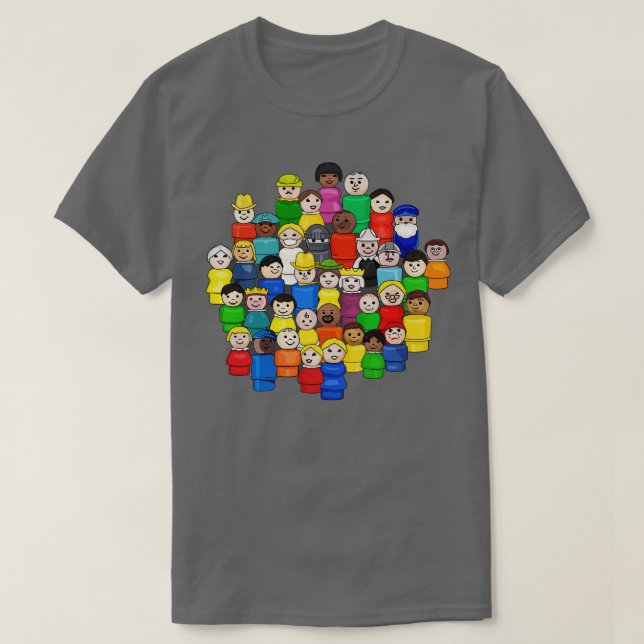 Fisher Pris Little People Unite T Shirt (Design framsida)