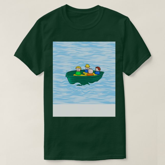 Fisher Prisare Little People Canoe Roligt T Shirt (Design framsida)