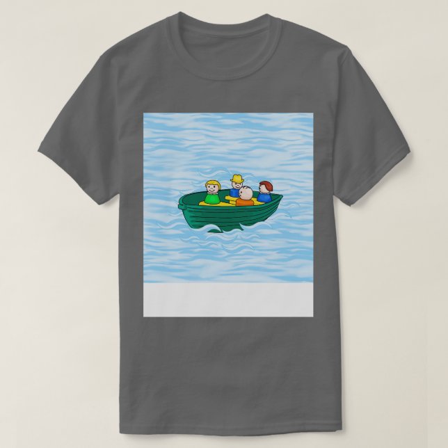 Fisher Prisare Little People Canoe Roligt T Shirt (Design framsida)