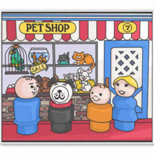 Fisher Prisare Little People Pet Shop Boy Klistermärken