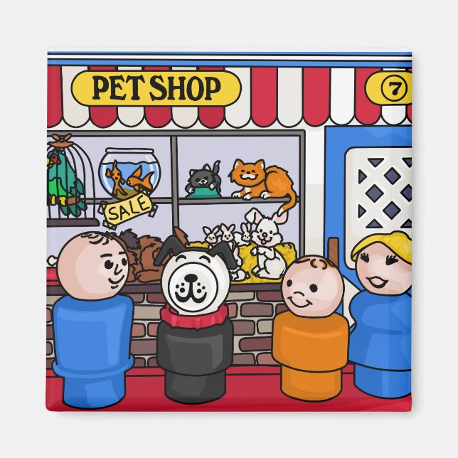 Fisher Prisare Little People Pet Shop Boy Magnet (Framsidan)