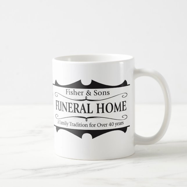 Fisher & Sonsbegravningsbyrå Kaffemugg (Höger)