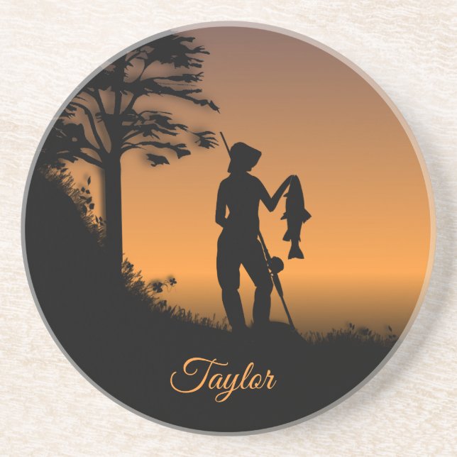 Fisher Woman på Dusk Personal Underlägg (Framsidan)