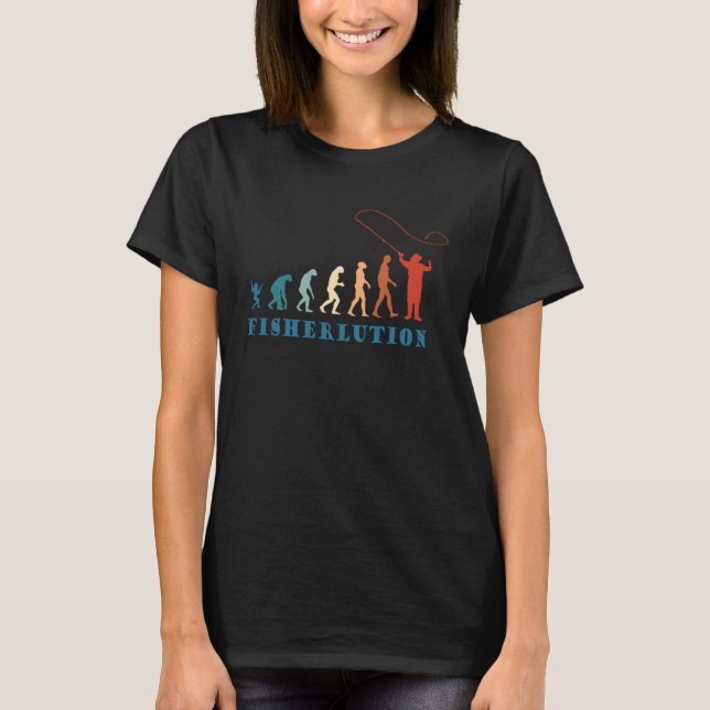 Fisherlution Fisherman Evolution Nymphing Flugfisk T Shirt (Framsida)