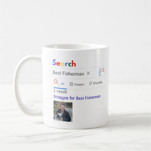 FISHERMAN GIft FUNNY World's BEST SEARCH Engine Kaffemugg