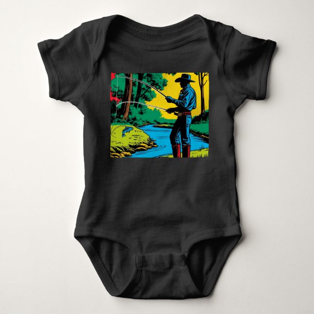 Fisherman on Riverbank T Shirt (Framsida)