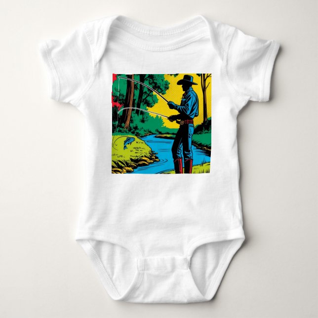 Fisherman on Riverbank T Shirt (Framsida)