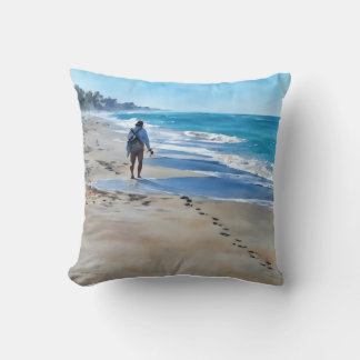 Fisherman on Turtle Beach Pillow Kudde