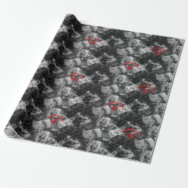 Fisherman’s Deck Black and White Wrapping Paper Presentpapper