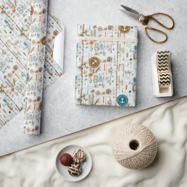 Fisherman’s Deck Wrapping Paper Presentpapper (Hantverk)