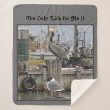 "Fishermans Dream" Medium Sherpa Blanket