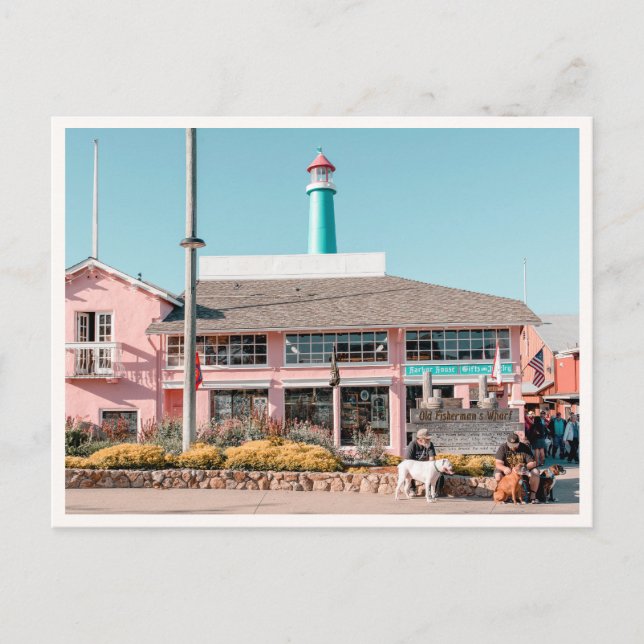 Fisherman's Wharf Monterey Pier Foto  Vykort (Framsida)