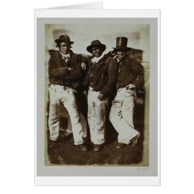Fishermen Ashore, c.1843-47 (pappert salttryck frå Hälsningskort (Framsidan)