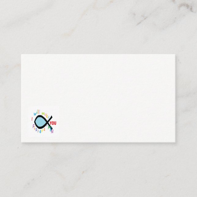 Fishers av manarvisitkorten som lämnar ett vittne visitkort (Framsida)