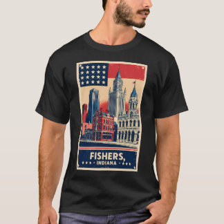 Fishers Indiana 1950-tal USA Vintage Resor Turism T Shirt