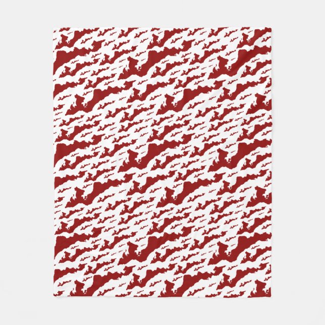 Fishers Island Fleece Blanket – Red/White (Framsidan)