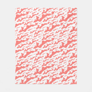 Fishers Island Fleecefilt – Rosa/Vit