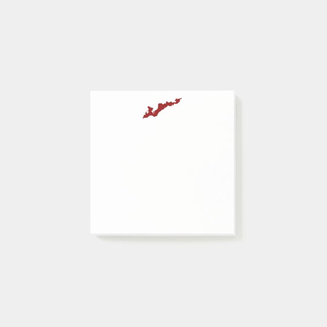 Fishers Island Logotyp Post-It - Röd Block (Framsida)