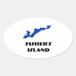 Fisher's Island Sticker Ovalt Klistermärke
